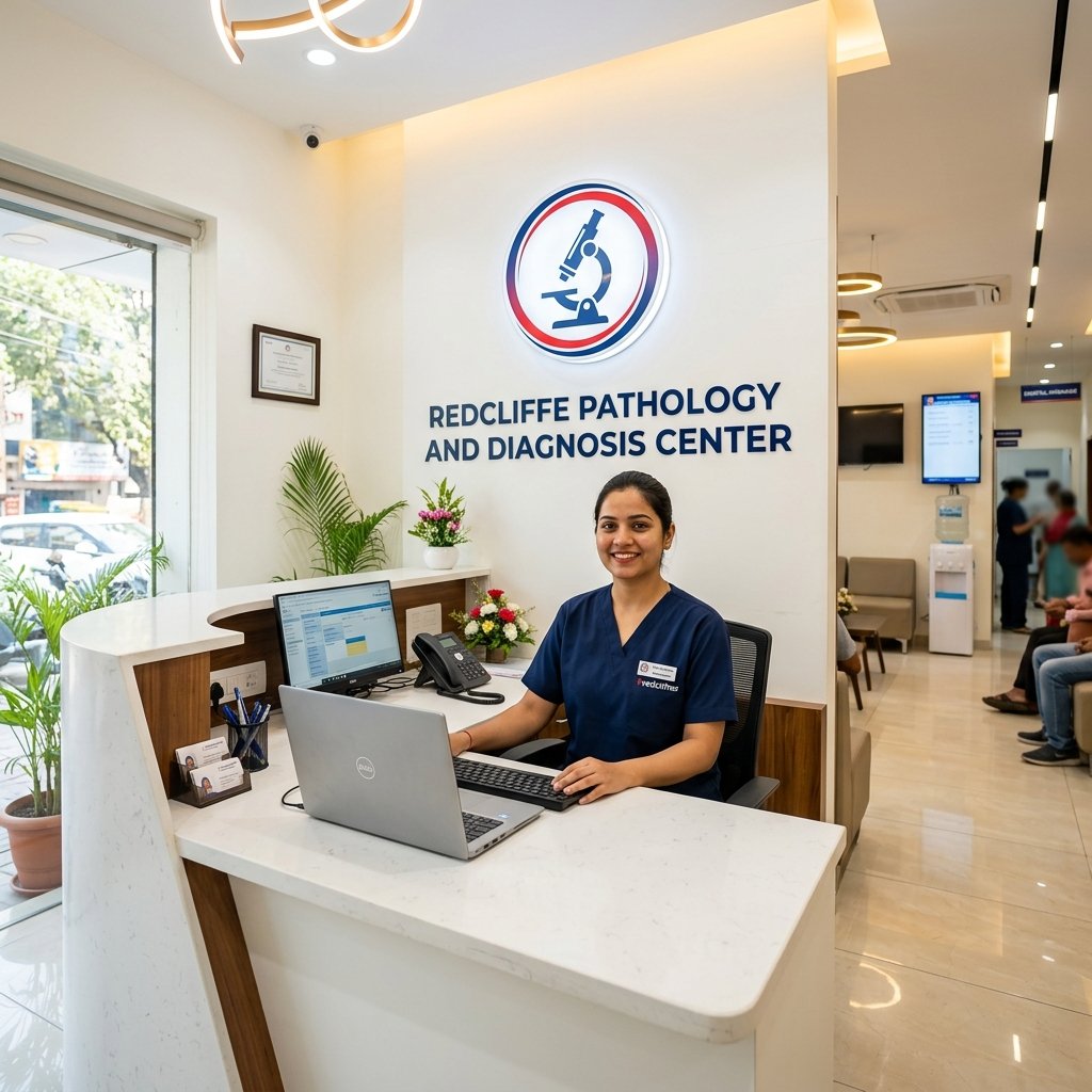 Redcliffe Pathology Arjunganj Reception Desk